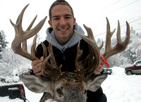 Joey LaPlante with his buck, Harrison, Idaho